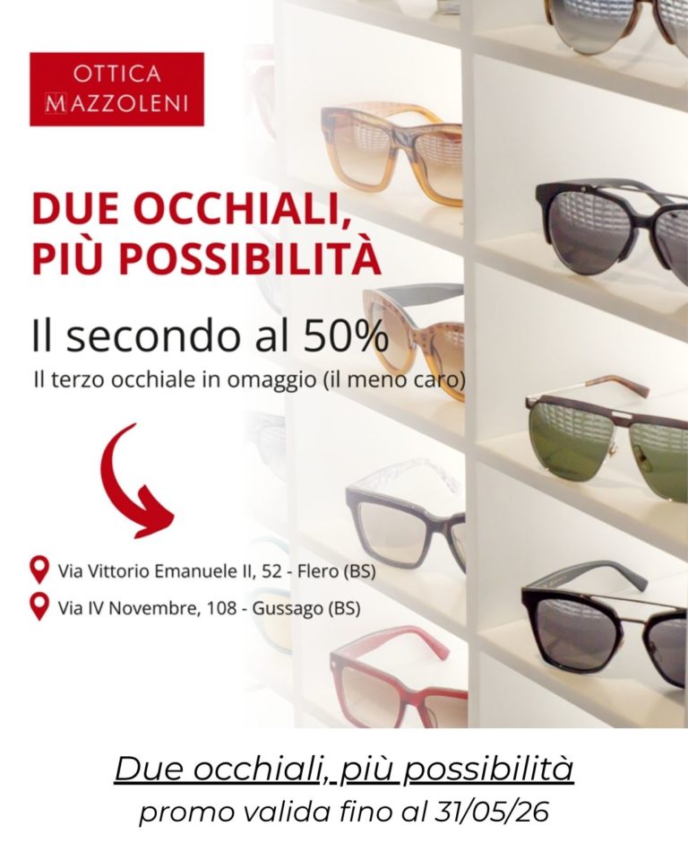 ottica mazzoleni promo maggio 2